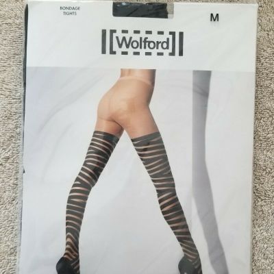 Wolford Bondage Tights Color: Black/Black Size: Medium 18805 RARE